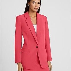 Express Women's Vibrant Coral Blazer
